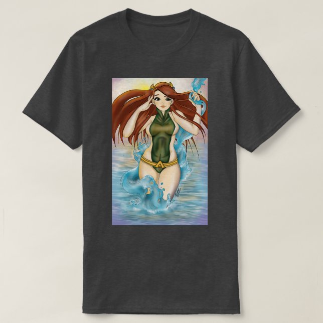 Aqua Girl T Shirt (Design framsida)