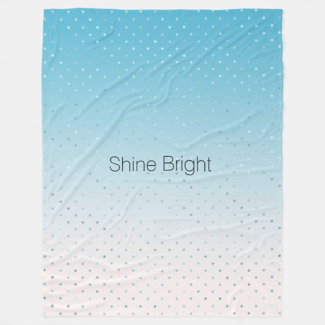 Aqua Glam Dots Ombre              Fleecefilt (Framsidan)