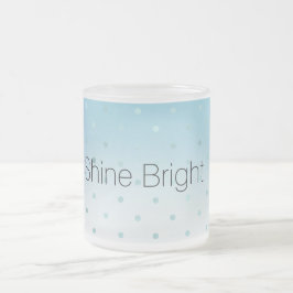 Aqua Glam Dots Ombre Frostad Glasmugg