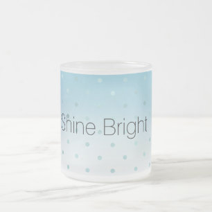Aqua Glam Dots Ombre Frostad Glasmugg