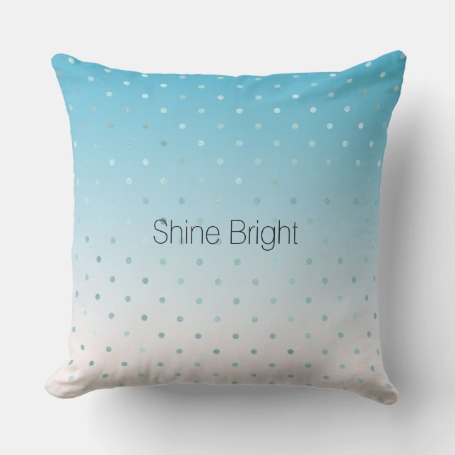 Aqua Glam Dots Ombre  Kudde (Framsida)
