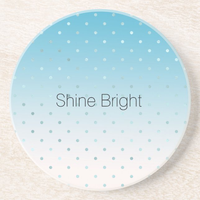 Aqua Glam Dots Ombre Underlägg (Framsidan)