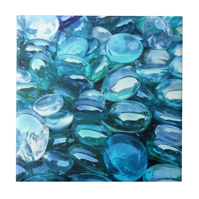 Aqua Glass Stones Kakelplatta (Framsidan)