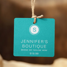 Aqua Glitter Boutique Monogram och pris