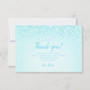 Aqua Glitter, Glam tackkort Tack Kort