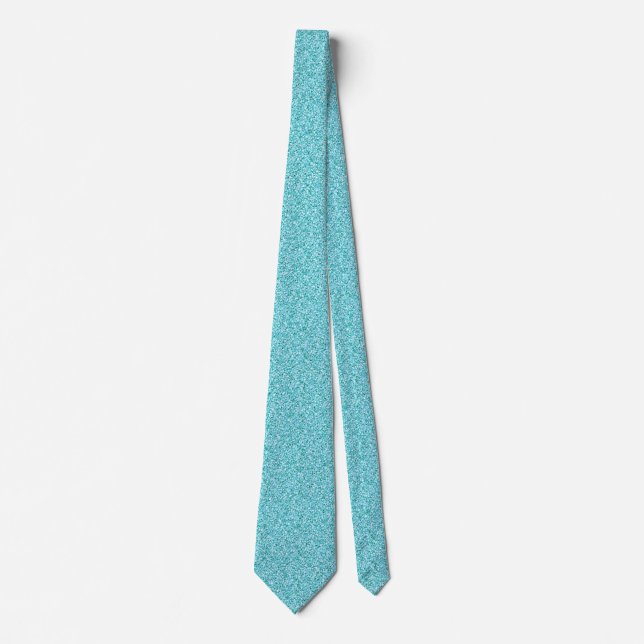 Aqua Glitter Metallisk Tryckt Bröllop Tweedmans Sl Slips (Framsida)