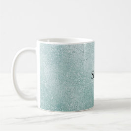 Aqua Glitter Ombre Christmas Kaffemugg