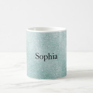 Aqua Glitter Ombre Jul Kaffemugg