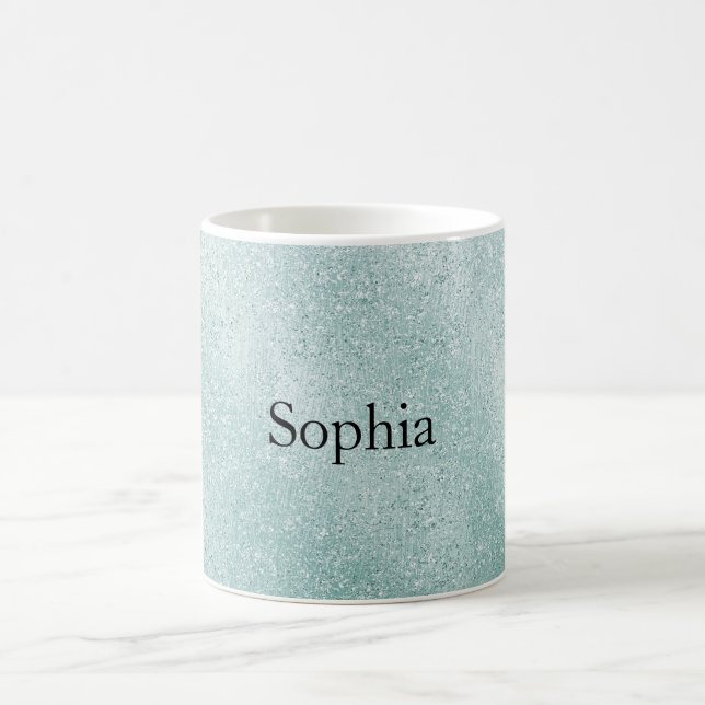 Aqua Glitter Ombre Jul Kaffemugg (Center)
