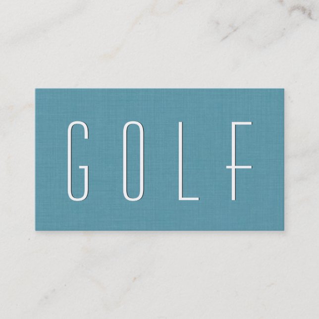 Aqua GOLF THEME Simple Stil V70 Visitkort (Framsida)