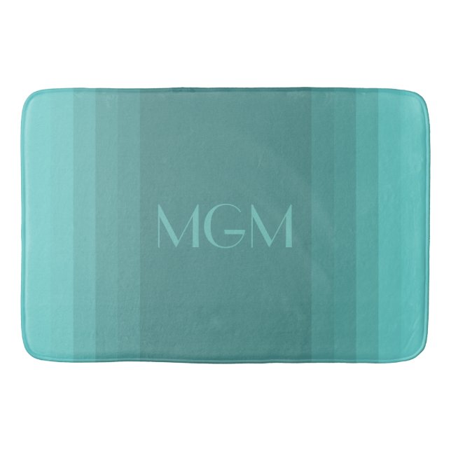 Aqua gradation monogram badrumsmatta (Framsidan)