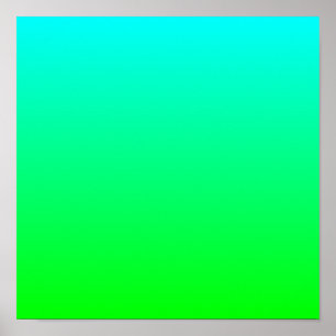 Aqua Gradienttryck Poster