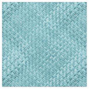 Aqua Graphic Geometric Basket Weave Mönster Tyg