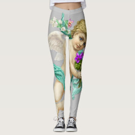 Aqua Grått Cherub Angel Leggings