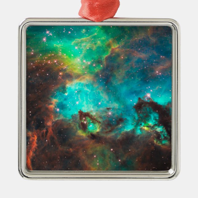 Aqua Green Stjärnhop Celestial Julgransprydnad Metall (Framsidan)