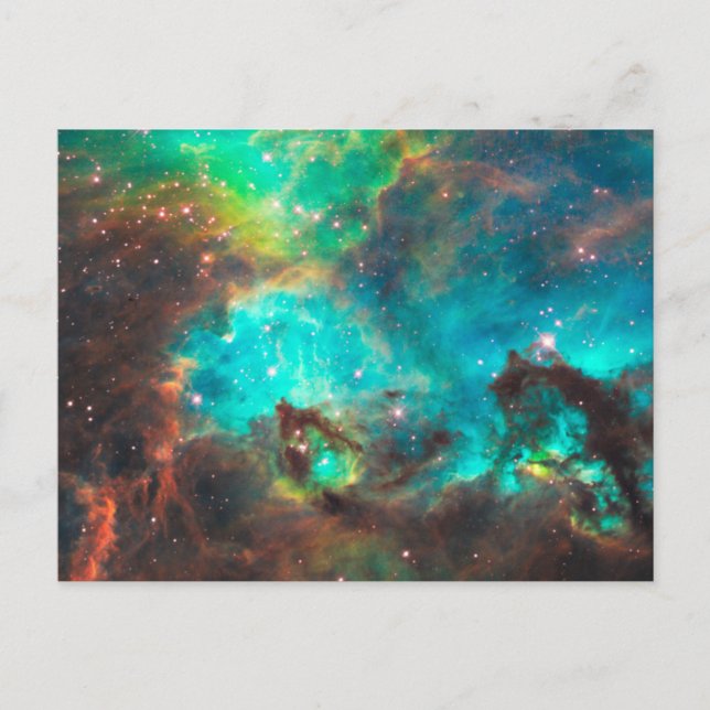 Aqua Green Stjärnhop Celestial Vykort (Framsida)