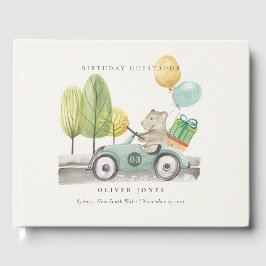 Aqua Grönt av alla ålders Födelsedagsfester Teddy Gästböcker