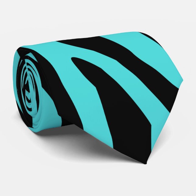 AQUA GRÖNT & BLACK ANIMAL PRINT RAND MÖNSTER SLIPS (Rullad)