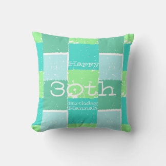Aqua Grönt Mint personlig 30års födelsedag Pillow Kudde