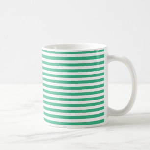 Aqua Grönt och White Rand Kaffemugg
