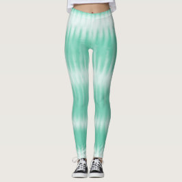 Aqua Grönt Tie Dye Leggings