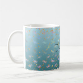 Aqua Guld Confetti Dreamy Dragonflies Kaffemugg