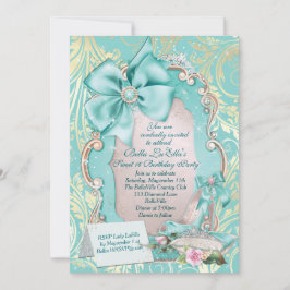 Aqua & Guld Princess Sweet 16:e inbjudan