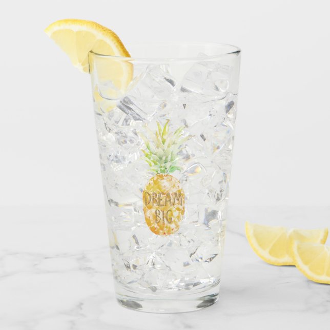 Aqua Gult Pineapple Guld Dream Glaskopp (Framsida Ice)