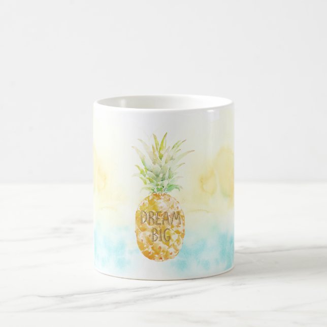 Aqua Gult Pineapple Guld Dream Kaffemugg (Center)