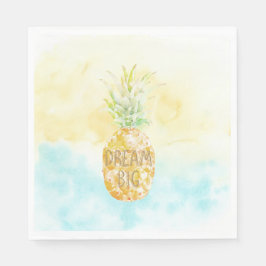 Aqua Gult Pineapple Guld Dream Pappersservett