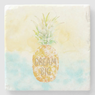 Aqua Gult Pineapple Guld Dream Stenunderlägg