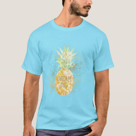 Aqua Gult Pineapple Guld Dream T Shirt