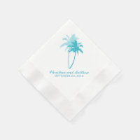 Aqua Handflatan Träd Beach Wedding