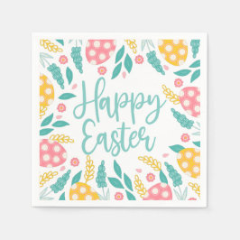 Aqua Happy Easter Foliage Pappersservett