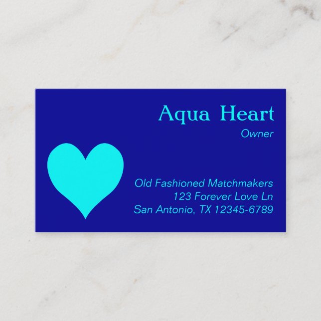 Aqua Heart Visitkort (Framsida)