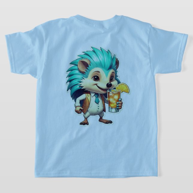 Aqua Hedgehog T Shirt (Laydown Baksida)