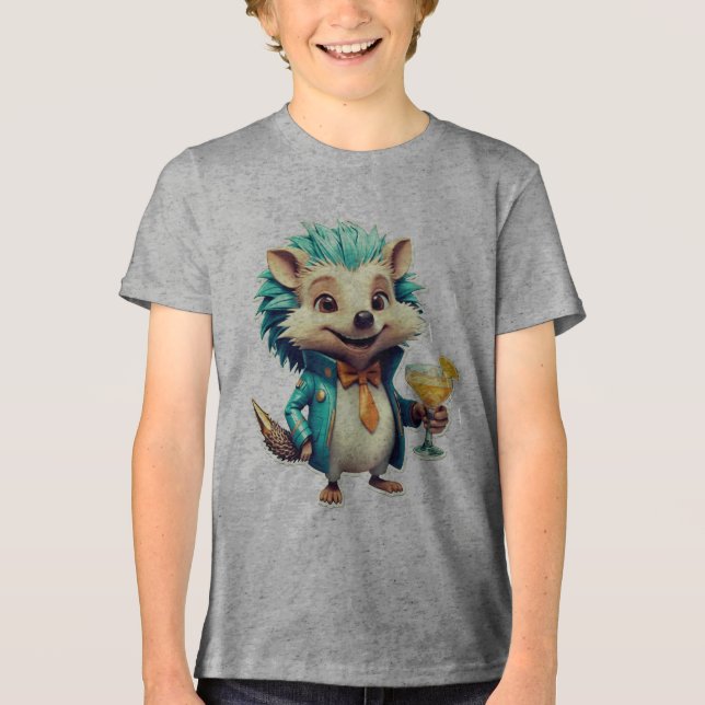 Aqua Hedgehog T Shirt (Framsida)