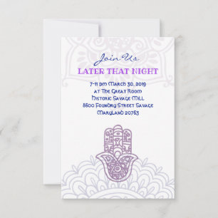 Aqua HEMSA Party Card för Beth Option#3 Inbjudningar