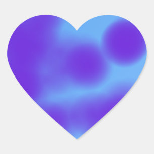 aqua hjärtformat klistermärke