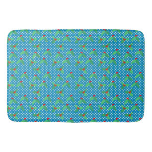 Aqua Holly Lämnar jultomten Large Bath Mat Badrumsmatta