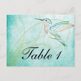Aqua Hummingbird Watercolor, Bordsnummer