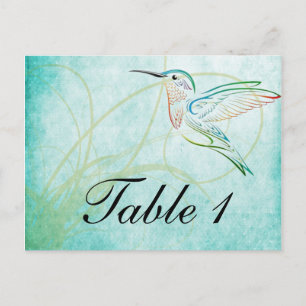Aqua Hummingbird Watercolor, Bordsnummer