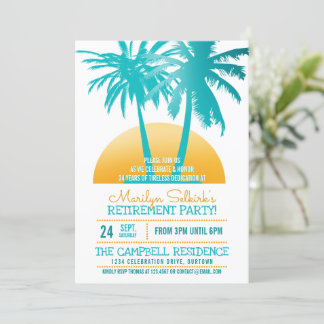 Aqua|Inbjudningar till Tropical Pension-partiet i Inbjudningar