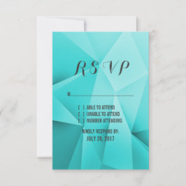 Aqua Jewel Tones Bröllop OSA Card Kort