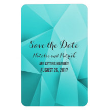 Aqua Jewel Tones Save Date Flexi Magnet