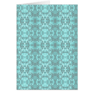 Aqua kaleidoscope-anteckningskort OBS kort