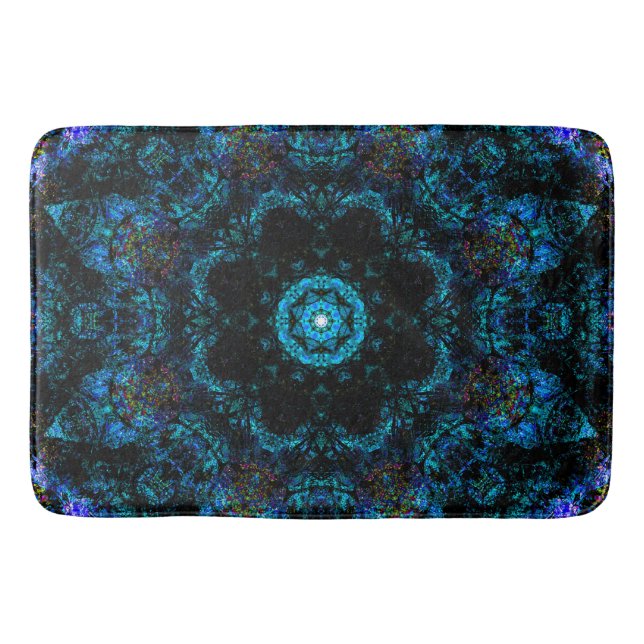 Aqua Kaleidoscope Effect Badrumsmatta (Framsidan)