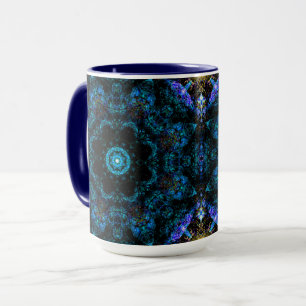 Aqua Kaleidoscope Effect Mugg