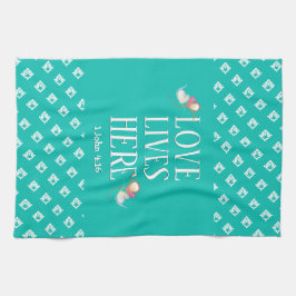 Aqua | KÄRLEK HÄR | ANPASSADE SNYGGT Kökshandduk