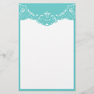 Aqua Lacy Brevpapper
